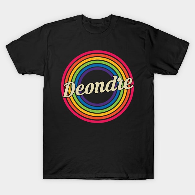Deondre - Retro Rainbow Style T-Shirt by MaydenArt